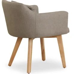 3S. x Home Fauteuil Scandinave Tissu taupe SENDAT Clearance