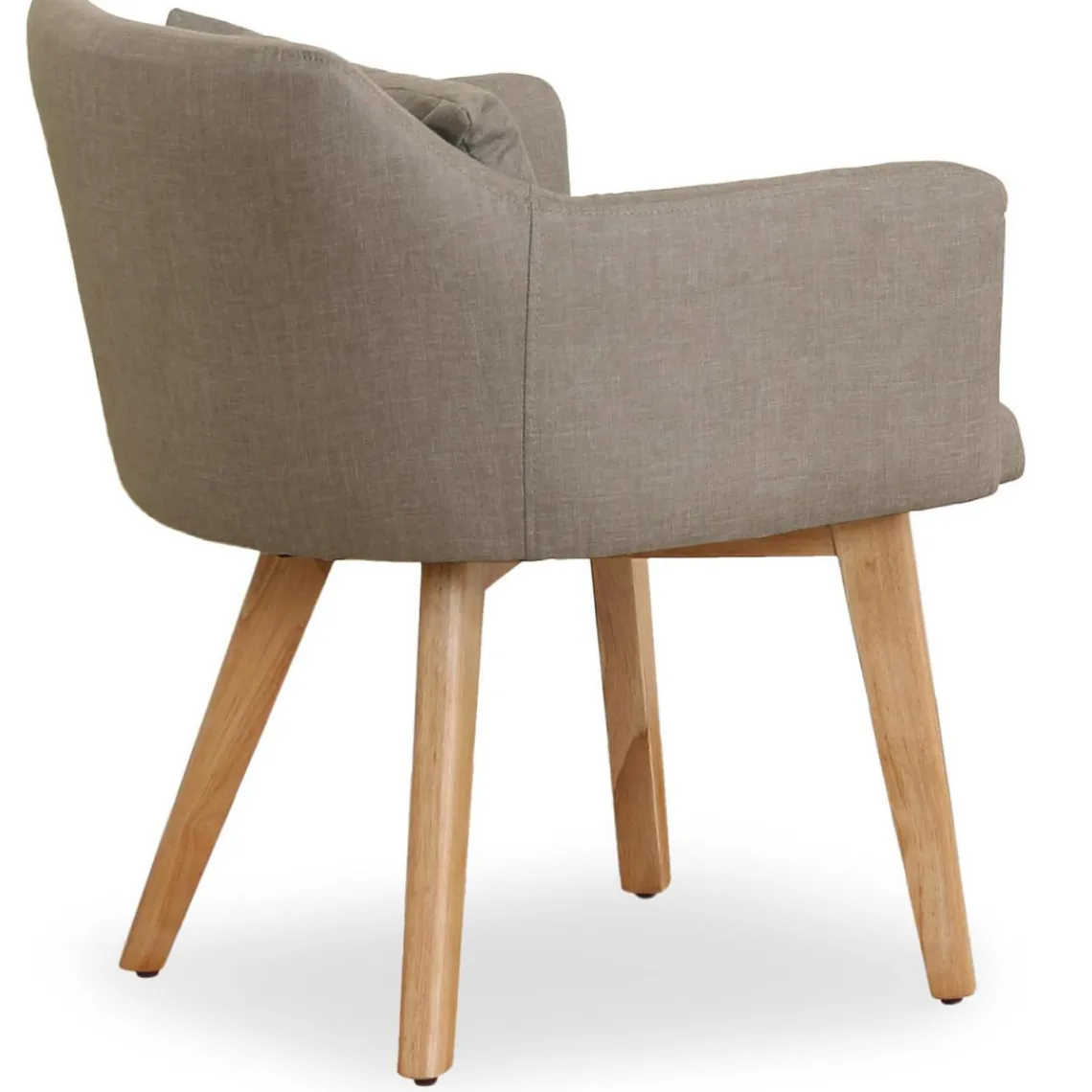 3S. x Home Fauteuil Scandinave Tissu taupe SENDAT Clearance