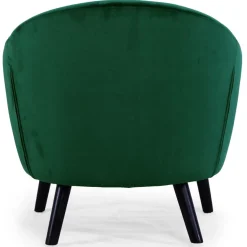 3S. x Home Fauteuil Scandinave Velours Vert OLAF Discount