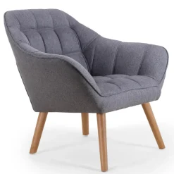 3S. x Home Fauteuil Scandinave ZENTAO Tissu Clair Gris Online