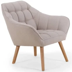 3S. x Home Fauteuil Scandinave Zentao Tissu Beige Online