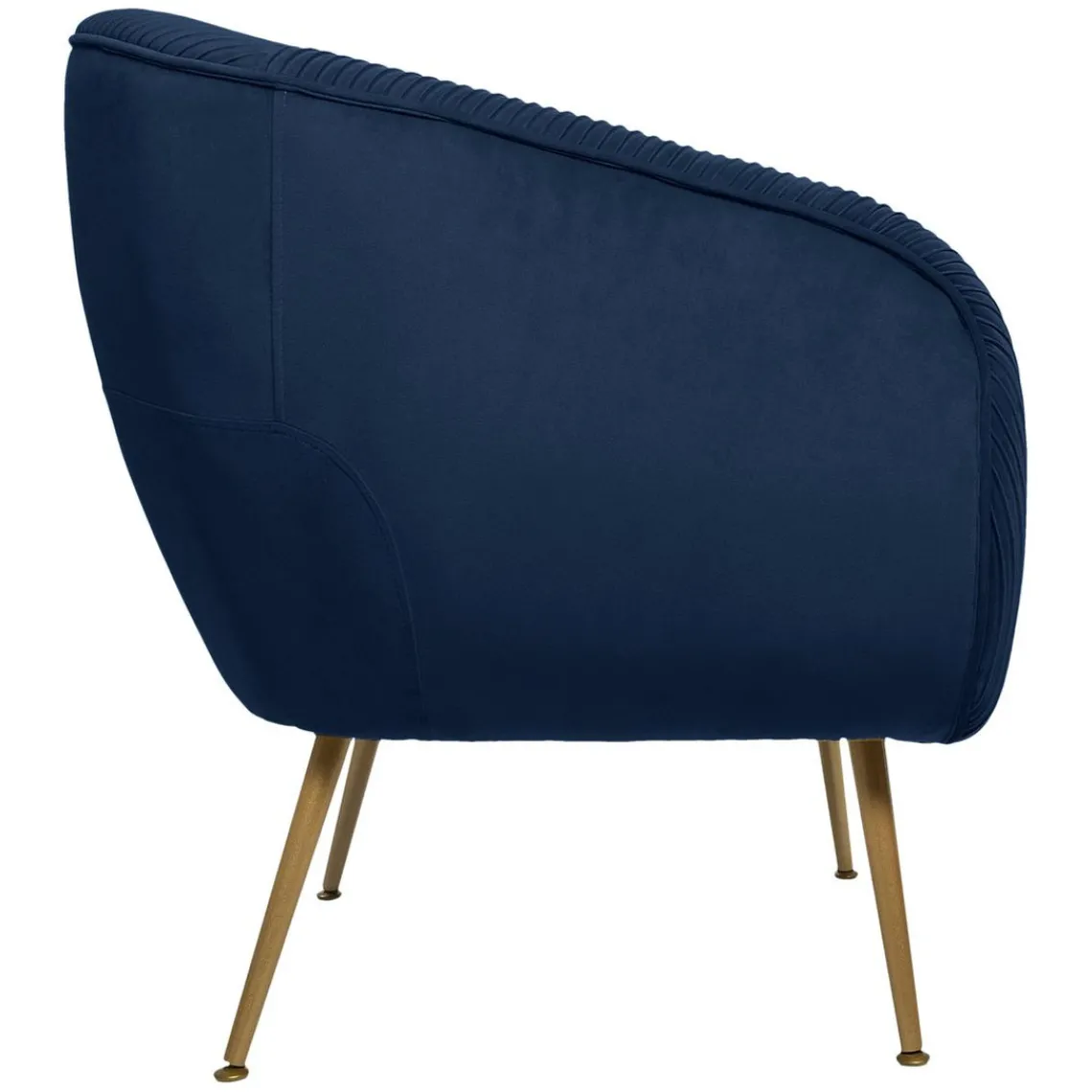 3S. x Home Fauteuil “Solaro” en velours Bleu Sale