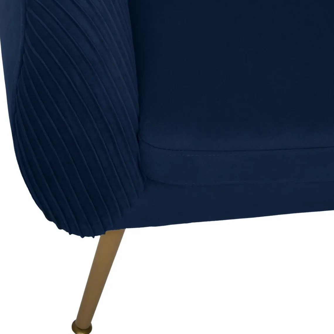 3S. x Home Fauteuil “Solaro” en velours Bleu Sale