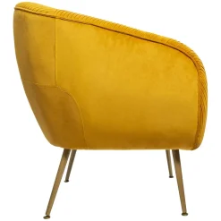3S. x Home Fauteuil “Solaro” en velours ocre Clearance