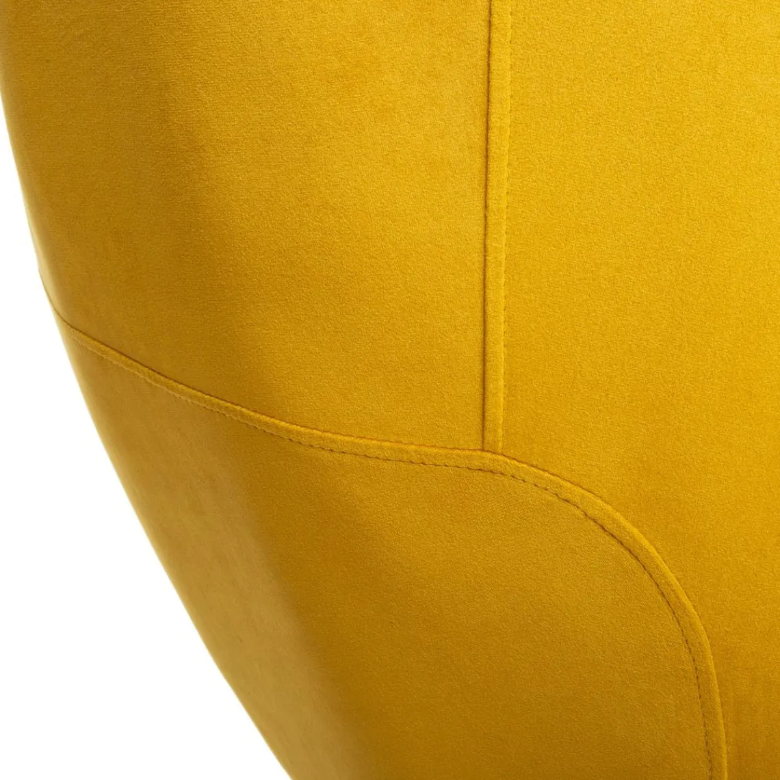 3S. x Home Fauteuil “Solaro” en velours ocre Clearance