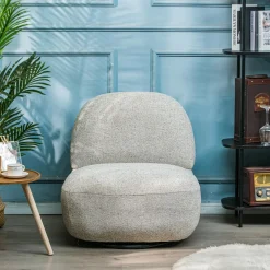 3S. x Home Fauteuil Swivel Pivotant Scandinave Design gris