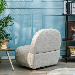 3S. x Home Fauteuil Swivel Pivotant Scandinave Design gris