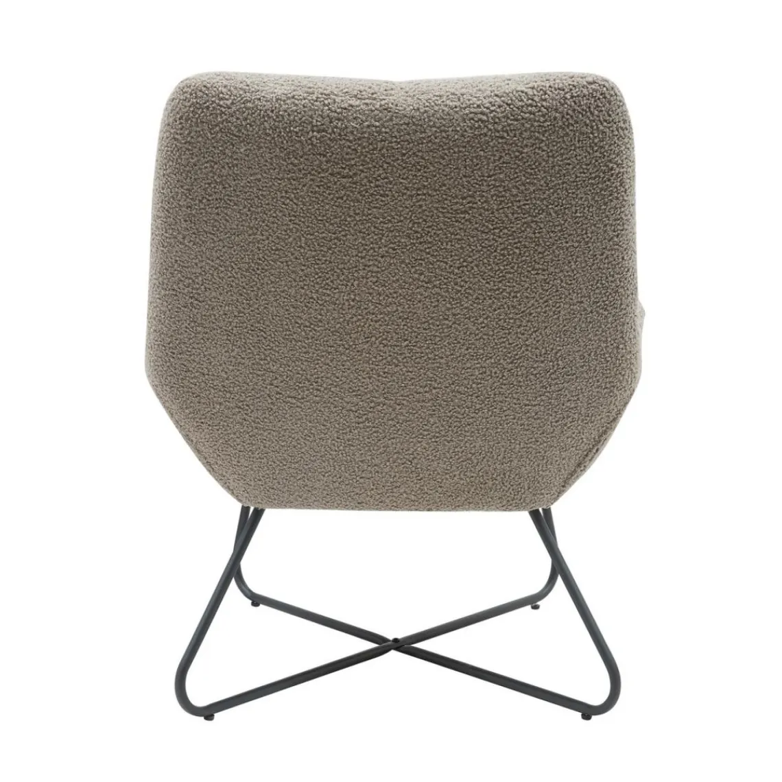 Zago Fauteuil tissu effet laine bouclette foncé Gris Best