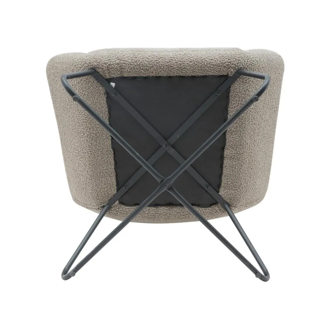 Zago Fauteuil tissu effet laine bouclette foncé Gris Best