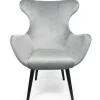 3S. x Home Fauteuil Velours Argent SHEEP Hot
