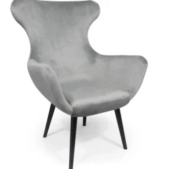 3S. x Home Fauteuil Velours Argent SHEEP Hot