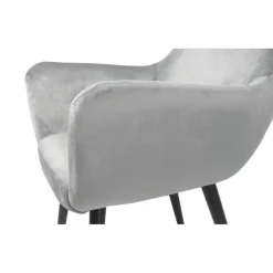 3S. x Home Fauteuil Velours Argent SHEEP Hot
