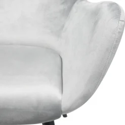 3S. x Home Fauteuil Velours Argent SHEEP Hot