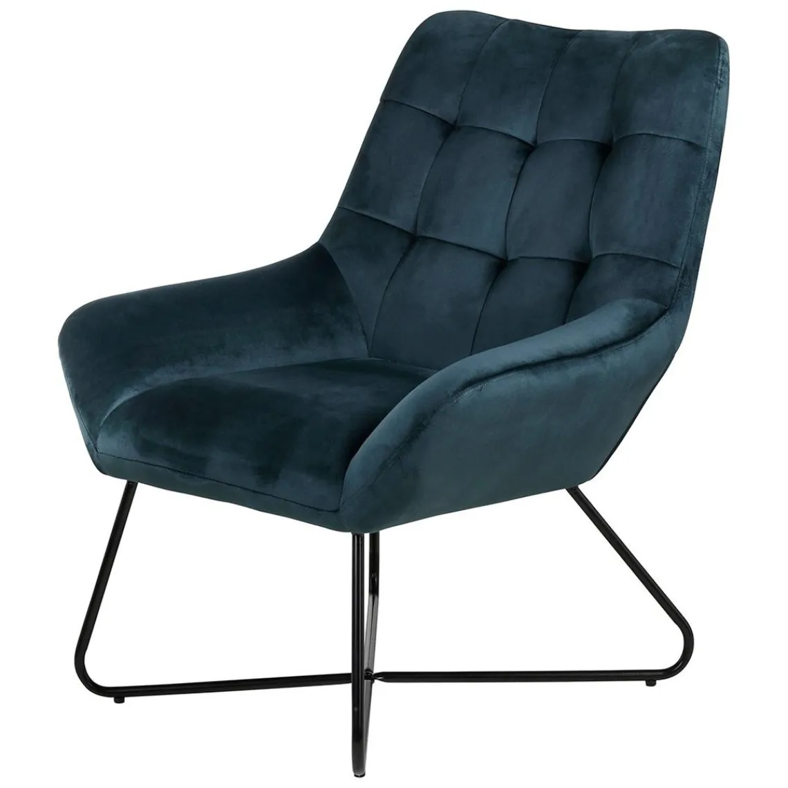 Zago Fauteuil velours gris Bleu Outlet