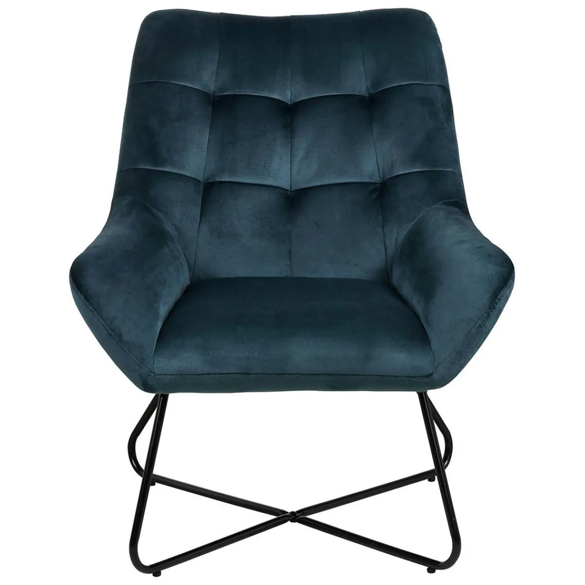 Zago Fauteuil velours gris Bleu Outlet