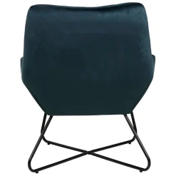 Zago Fauteuil velours gris Bleu Outlet