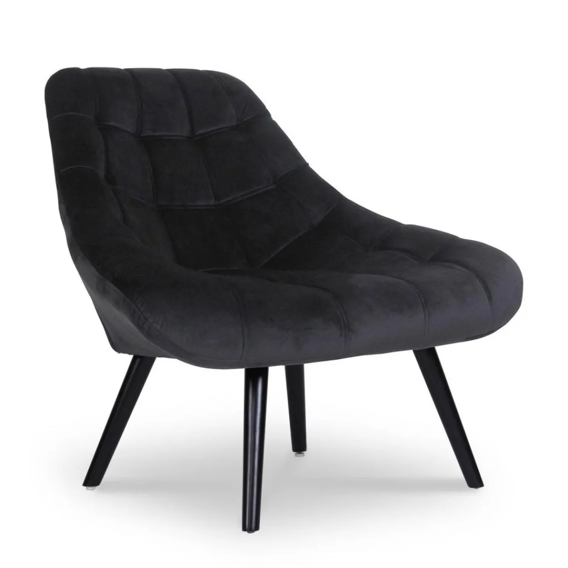 3S. x Home Fauteuil Velours Noir