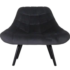3S. x Home Fauteuil Velours Noir