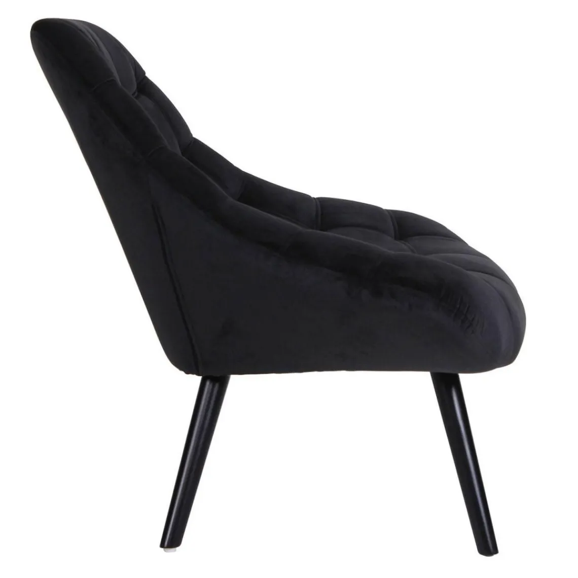 3S. x Home Fauteuil Velours Noir