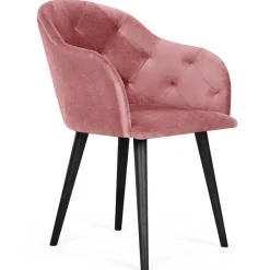 3S. x Home Fauteuil Velours Rose RIONE Online