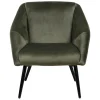 3S. x Home Fauteuil velours vert foncé Clearance