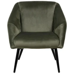 3S. x Home Fauteuil velours vert foncé Clearance