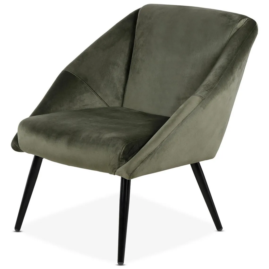 3S. x Home Fauteuil velours vert foncé Clearance