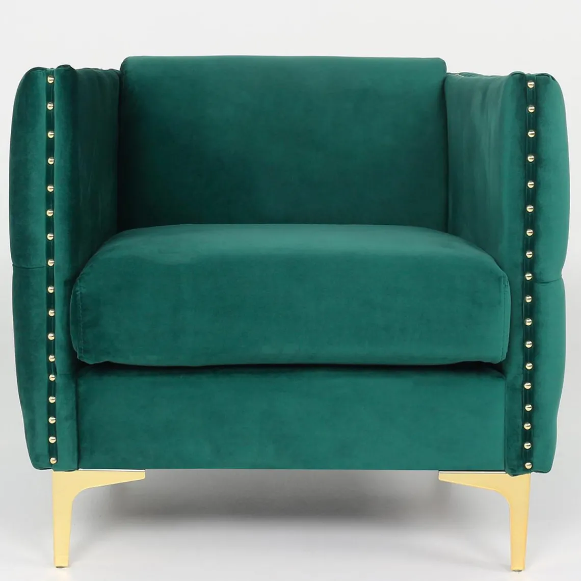 3S. x Home Fauteuil Velours MURRAY Vert Hot