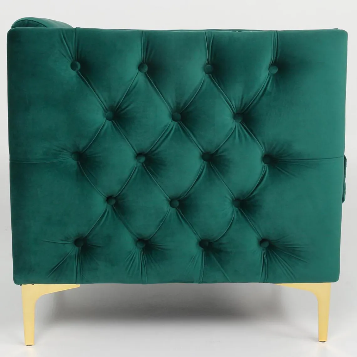 3S. x Home Fauteuil Velours MURRAY Vert Hot