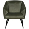 3S. x Home Fauteuil vert foncé velours