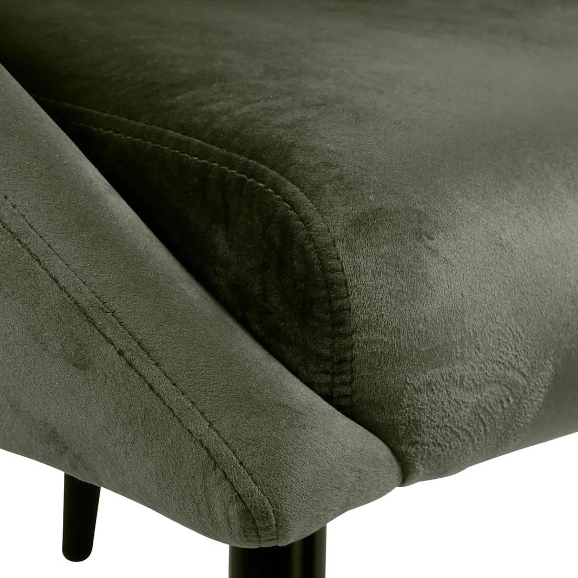 3S. x Home Fauteuil vert foncé velours