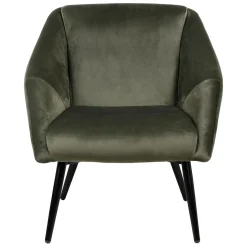 3S. x Home Fauteuil vert foncé velours