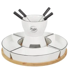 3S. x Home Fondue Coffret Support Bambou Coupelle Best