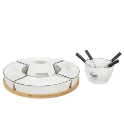 3S. x Home Fondue Coffret Support Bambou Coupelle Best