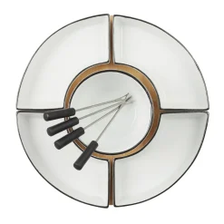 3S. x Home Fondue Coffret Support Bambou Coupelle Best