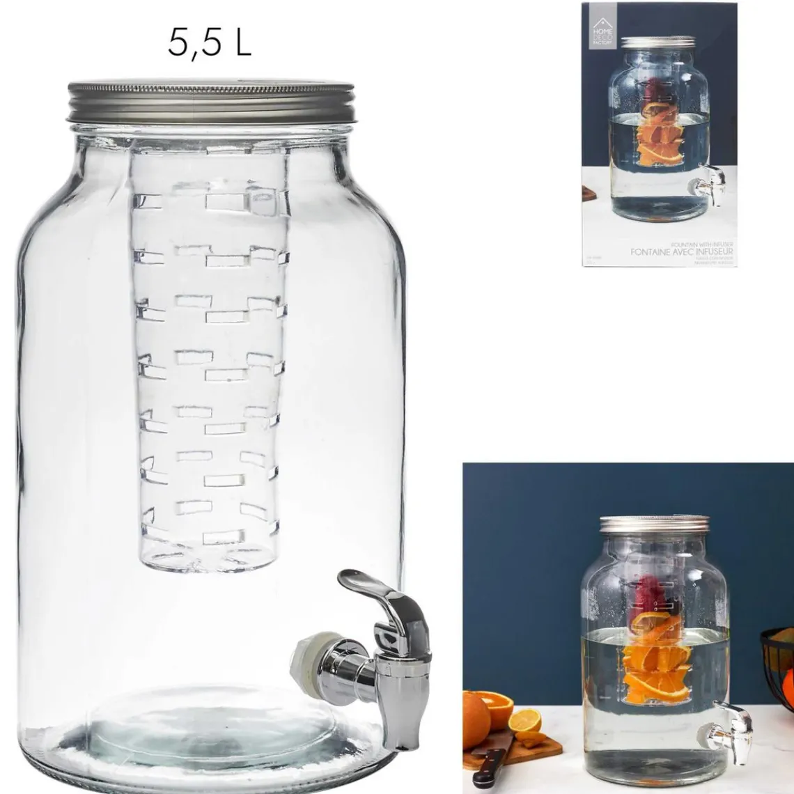 3S. x Home Fontaine Avec Infuseur 5.5l M6 Discount