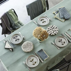 Maison Vivaraise Galette de chaise Grace recyclée Matcha 40 x 40 x 3 Vert Clearance