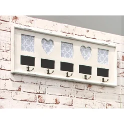 3S. x Home garderobe murale 5 crochets et cadres integrés Online