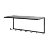 3S. x Home Garderobe murale acier laqué noir 7 crochets Sale