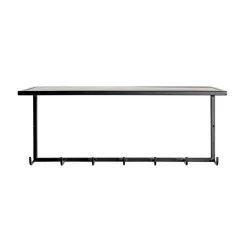 3S. x Home Garderobe murale acier laqué noir 7 crochets Sale