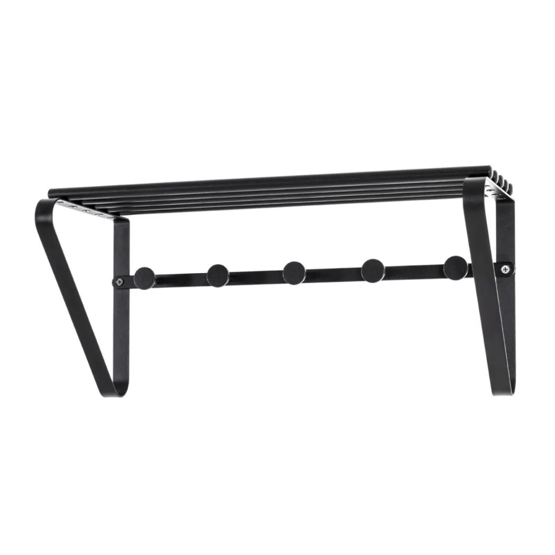 3S. x Home Garderobe murale avec 5 crochets et support-chapeaux en Acier époxy Noir Clearance
