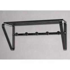 3S. x Home Garderobe murale avec 5 crochets et support-chapeaux en Acier époxy Noir Clearance