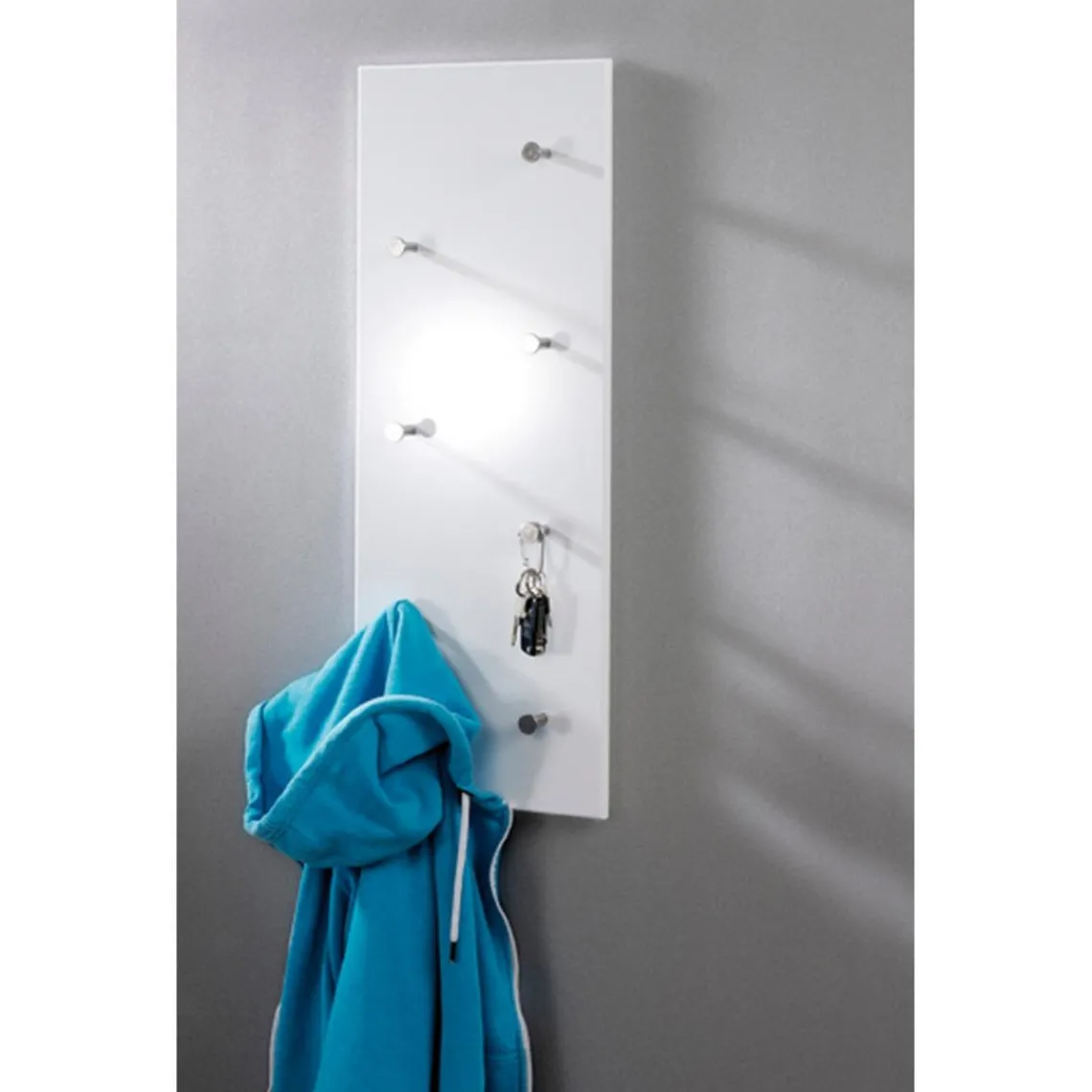 3S. x Home Garderobe murale blanche 7 crochets en acier Online