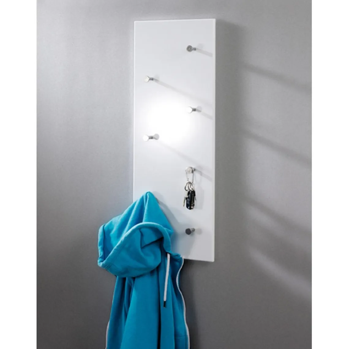 3S. x Home Garderobe murale blanche 7 crochets en acier Online