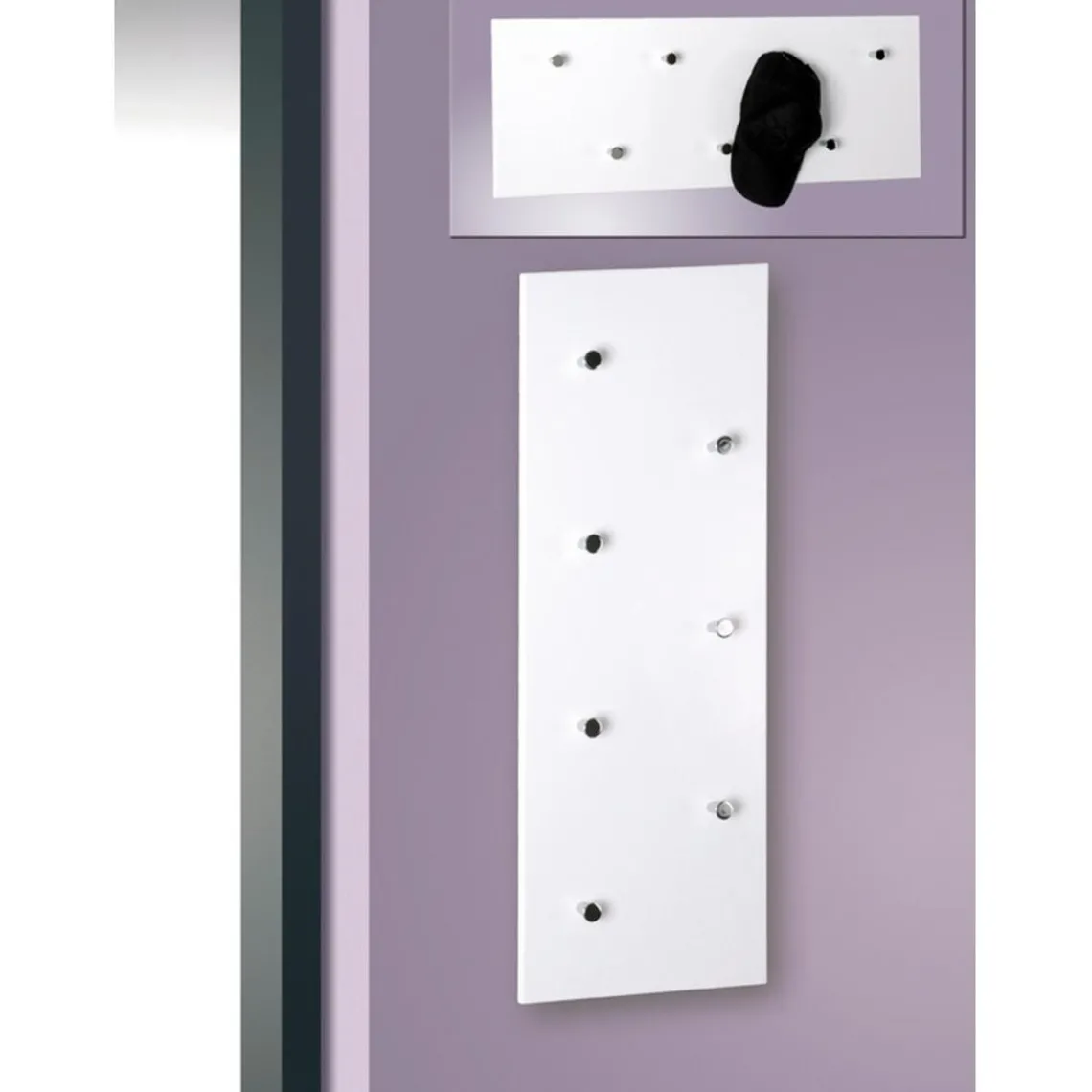 3S. x Home Garderobe murale blanche 7 crochets en acier Online