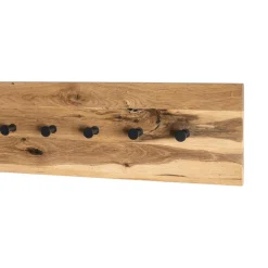 3S. x Home garderobe murale chêne et métal noir Online