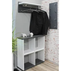3S. x Home Garderobe murale décor granit tringle et crochets métal Online