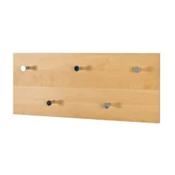 3S. x Home Garderobe murale en bois 5 crochets chromés Clearance