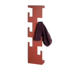 3S. x Home Garderobe murale en métal laqué rouge avec 6 crochets Best