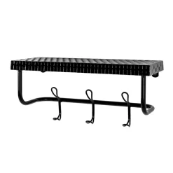 3S. x Home garderobe murale en tube d'acier époxy noir mat Discount